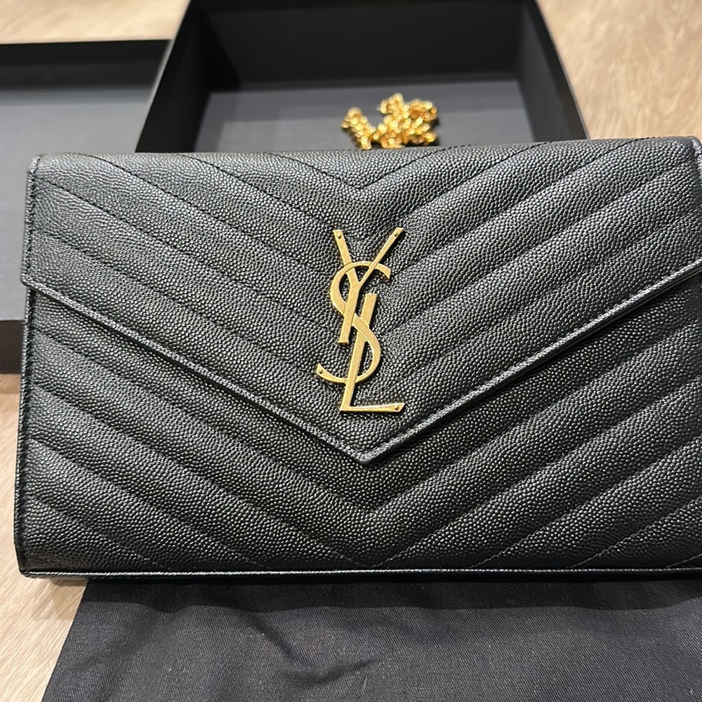 Saint Laurent Monogram Gold LG WOC